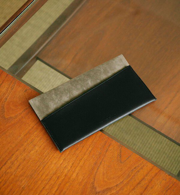 UNITED ARROWS green label relaxing「シボ レザーライク 袱紗」|ふくさ|BLACK