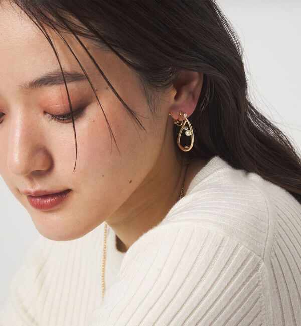 UNITED ARROWS green label relaxing「ドロップフープ イヤリング」|イヤリング|GOLD
