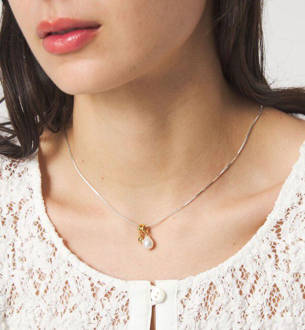 UNITED ARROWS green label relaxing「＜anisotea＞APrl  2パーツ ネックレス」|ネックレス|SILVER