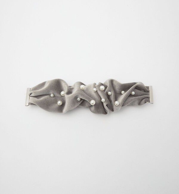 UNITED ARROWS green label relaxing「【WEB限定】起毛 ヘアカフ（フェイクパール）クラップカフ / ポニーフック / フックポニー」|ヘアゴム・シュシュ|