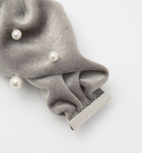 UNITED ARROWS green label relaxing「【WEB限定】起毛 ヘアカフ（フェイクパール）クラップカフ / ポニーフック / フックポニー」|ヘアゴム・シュシュ|