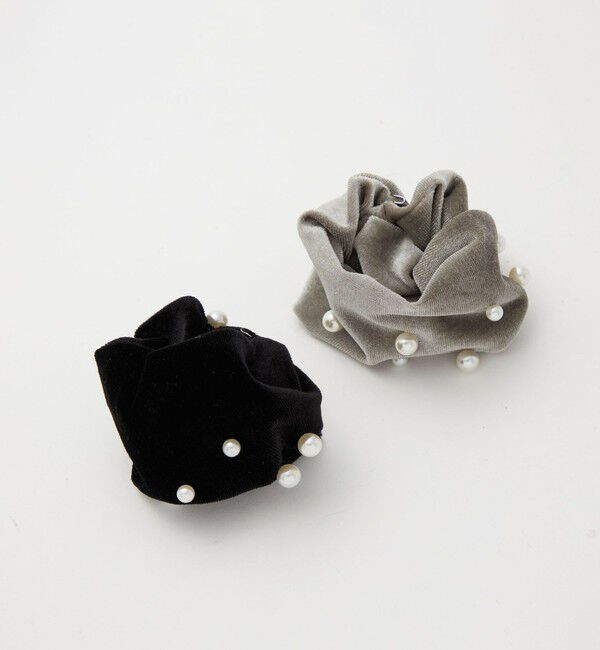 UNITED ARROWS green label relaxing「【WEB限定】起毛 ヘアカフ（フェイクパール）クラップカフ / ポニーフック / フックポニー」|ヘアゴム・シュシュ|