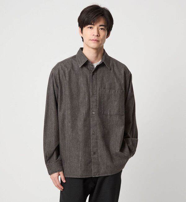 UNITED ARROWS green label relaxing「フェード デニム マイン レギュラーカラー シャツ」|シャツ・ブラウス|