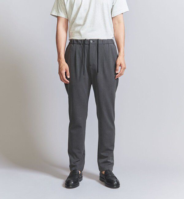 BEAUTY&YOUTH UNITED ARROWS「TR ピンヘッド  1プリーツ イージー パンツ ‐タテ・ヨコストレッチ‐」|チノ|