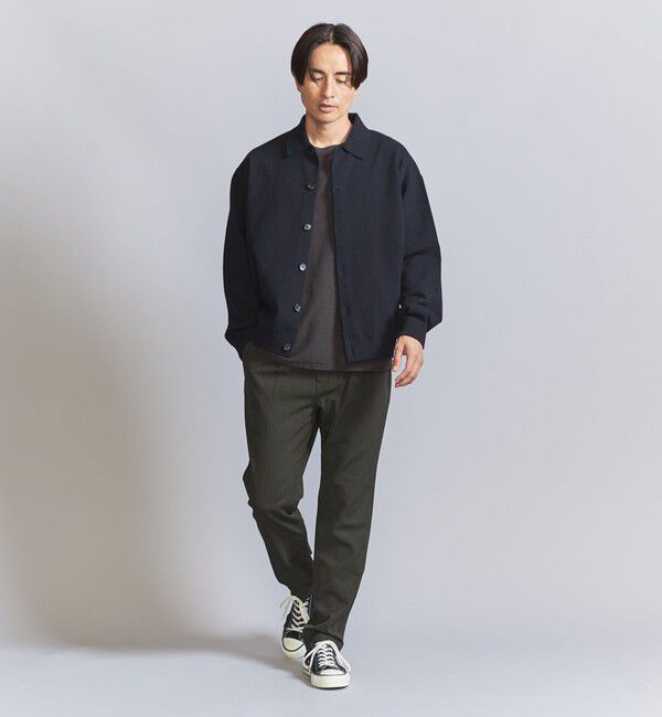 BEAUTY&YOUTH UNITED ARROWS「TR ピンヘッド  1プリーツ イージー パンツ ‐タテ・ヨコストレッチ‐」|チノ|