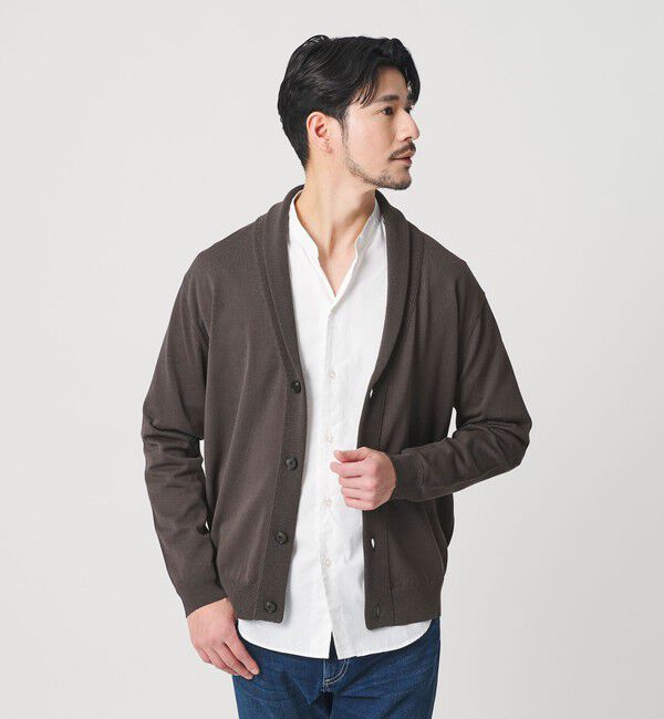 BEAUTY&YOUTH UNITED ARROWS「【WEB限定 WARDROBE SMART】KOUKIN ショールカラー カーディガン【抗菌・防臭】」|カーディガン|