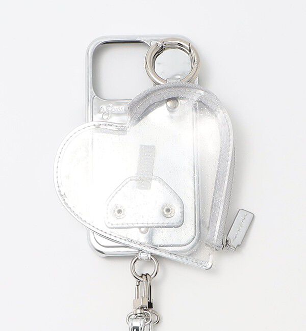 BEAUTY&YOUTH UNITED ARROWS「＜ajew＞PVC HEART PLANET POCKET iPhone15Proケース」|モバイルケース|SILVER