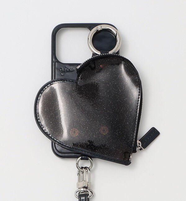 BEAUTY&YOUTH UNITED ARROWS「＜ajew＞PVC HEART PLANET POCKET iPhone15Proケース」|モバイルケース|BLACK