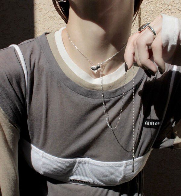 BEAUTY&YOUTH UNITED ARROWS「＜Soierie＞Distort heart ネックレス」|ネックレス|