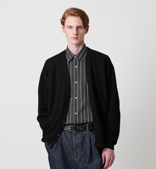BEAUTY&YOUTH UNITED ARROWS「ドロップ ミラノ Vネック カーディガン」|カーディガン|BLACK