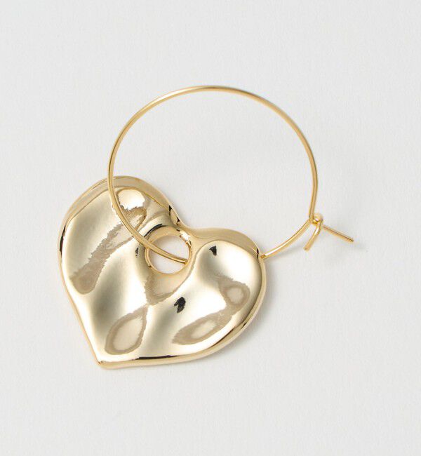 BEAUTY&YOUTH UNITED ARROWS「タタキ ハート フープピアス」|ピアス|