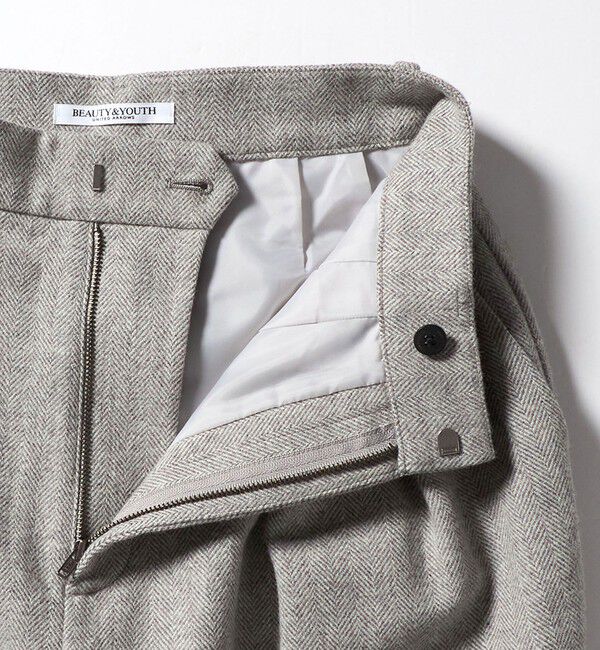 BEAUTY&YOUTH UNITED ARROWS「毛ブレンド ヘリンボーンワイドパンツ」|スラックス|