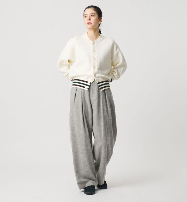 BEAUTY&YOUTH UNITED ARROWS「毛ブレンド ヘリンボーンワイドパンツ」|スラックス|