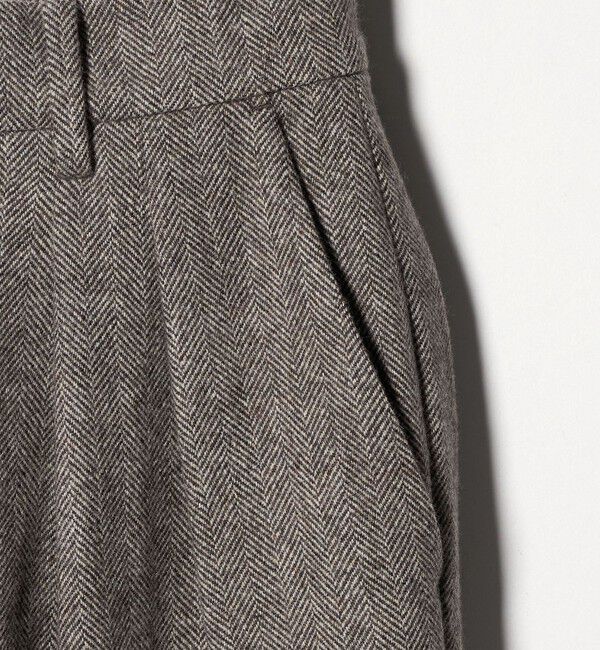BEAUTY&YOUTH UNITED ARROWS「毛ブレンド ヘリンボーンワイドパンツ」|スラックス|