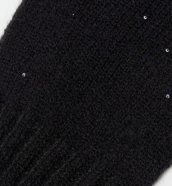 BEAUTY&YOUTH UNITED ARROWS「スパンコール リブ フィンガーレス グローブ」|手袋|
