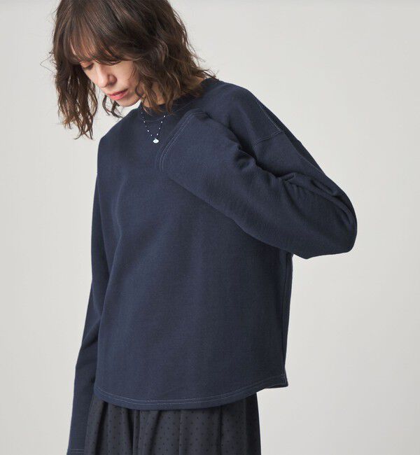 STEVEN ALAN「＜Steven Alan＞コットン スウェット プルオーバー」|Tシャツ・カットソー|NAVY