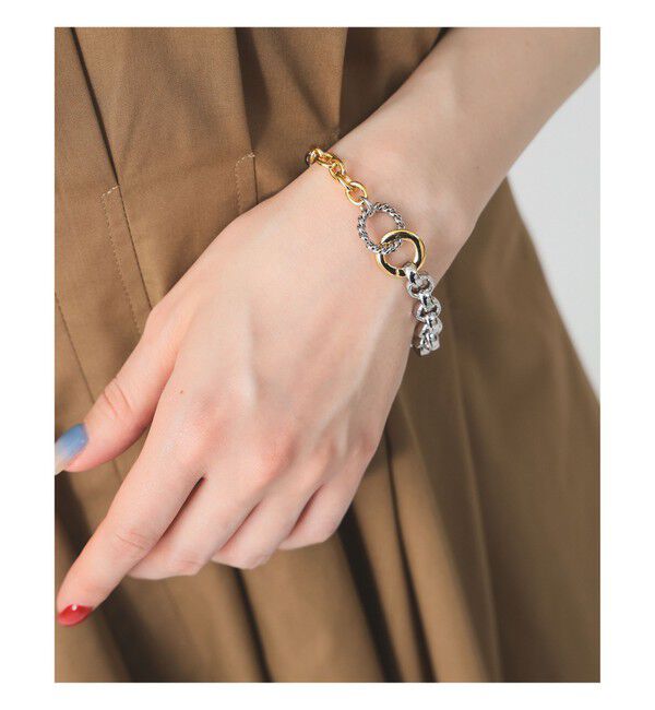 Ray BEAMS 「ミックス チェーン ブレスレット」|ブレスレット・バングル|