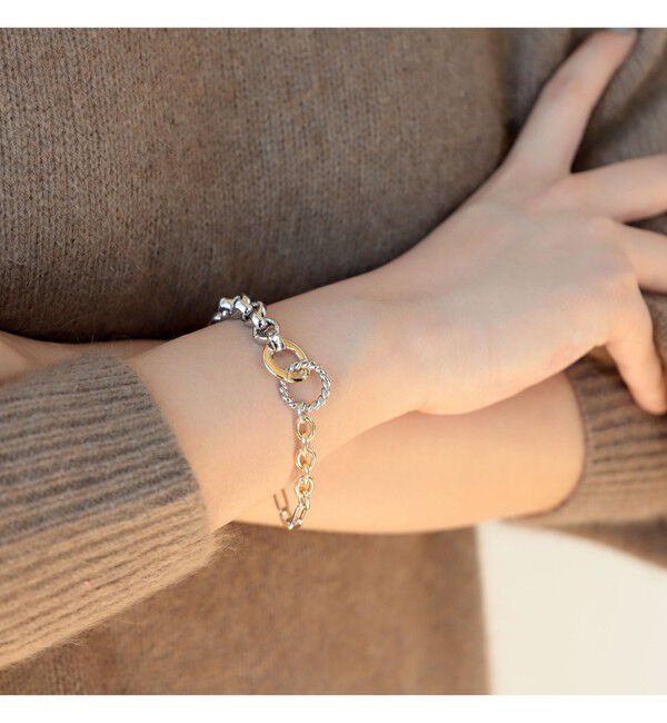 Ray BEAMS 「ミックス チェーン ブレスレット」|ブレスレット・バングル|