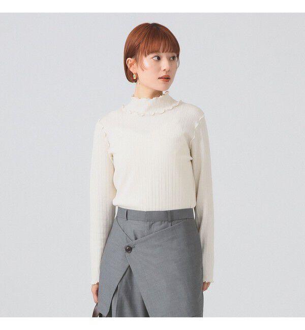 Ray BEAMS 「ランダム リブ メロー ハイネック カットソー」|Tシャツ・カットソー|