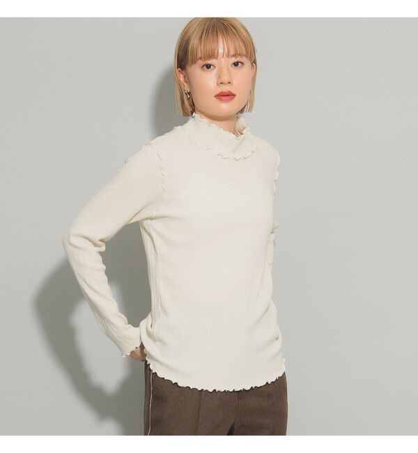 Ray BEAMS 「ランダム リブ メロー ハイネック カットソー」|Tシャツ・カットソー|