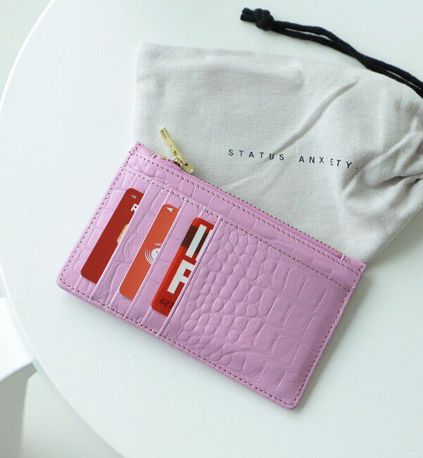 Ray BEAMS 「STATUS ANXIETY &times; Ray BEAMS / 別注 AVOIDING THINGS EMBOSS ウォレット」|財布|PINK