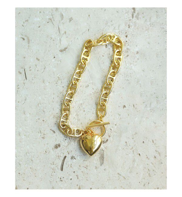 Ray BEAMS 「マリンチェーン マンテル ハート ブレスレット」|ブレスレット・バングル|GOLD