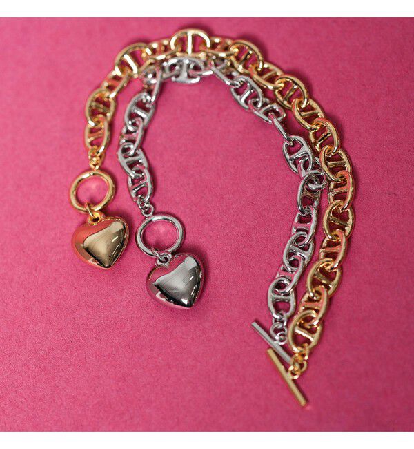 Ray BEAMS 「マリンチェーン マンテル ハート ブレスレット」|ブレスレット・バングル|