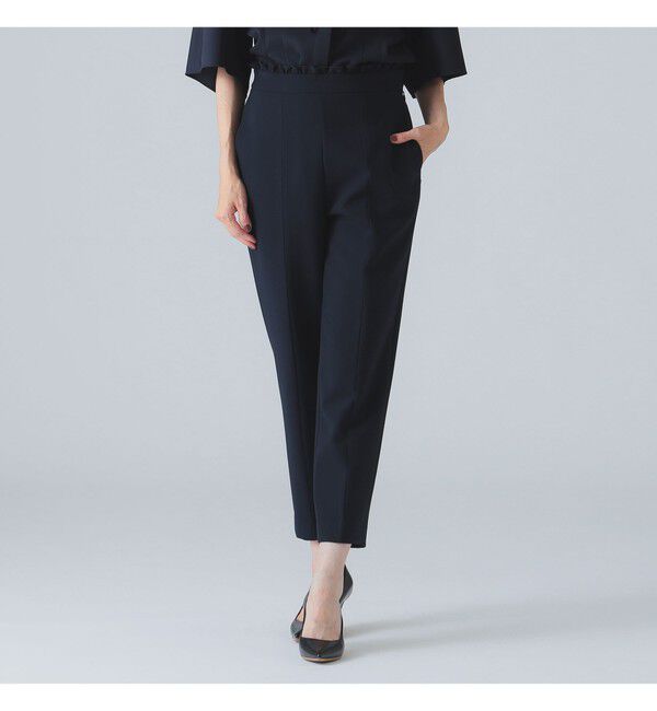 Demi-Luxe BEAMS 「ダブルクロス テーパードパンツ」|チノ|NAVY