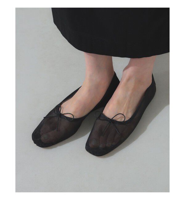 Demi-Luxe BEAMS 「SPELTA / IMMA メッシュ バレエシューズ」|スニーカー|BLACK