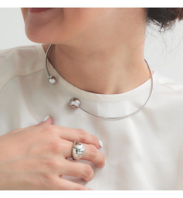 Demi-Luxe BEAMS 「アシンメトリー ボールチョーカー .M」|その他|LIGHT.SILVER