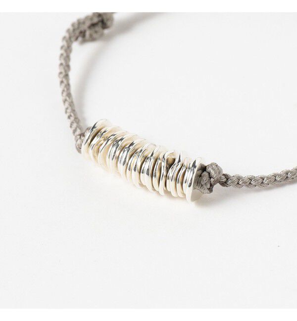 Ray BEAMS 「XOLO JEWELRY / Piece Silk Code ブレスレット SILVER」|ブレスレット・バングル|
