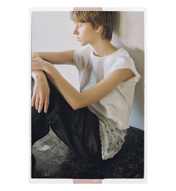 Ray BEAMS 「シアー レイヤード ワイド パンツ」|チノ|