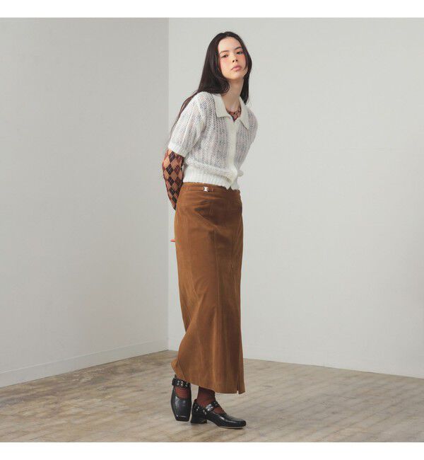 Ray BEAMS 「フロッキー ジップ スリット スカート」|スカート|