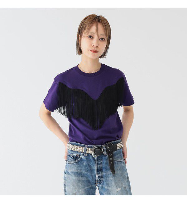 BEAMSBOY「【別注】Wrangler &times; maturely / フリンジ ショートスリーブ Tシャツ」|Tシャツ・カットソー|