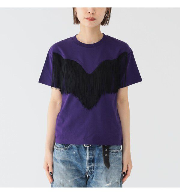 BEAMSBOY「【別注】Wrangler &times; maturely / フリンジ ショートスリーブ Tシャツ」|Tシャツ・カットソー|