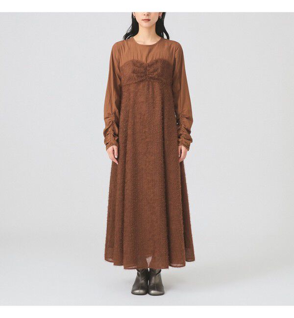 Ray BEAMS 「フリンジ フレア ワンピース」|ワンピース|