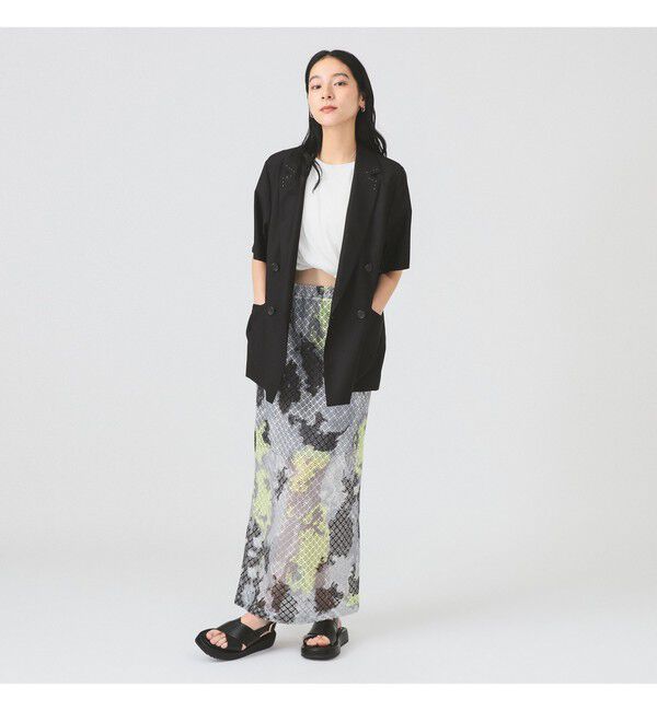 Ray BEAMS 「ラペル ドット ハーフスリーブ ジャケット」|テーラードジャケット|