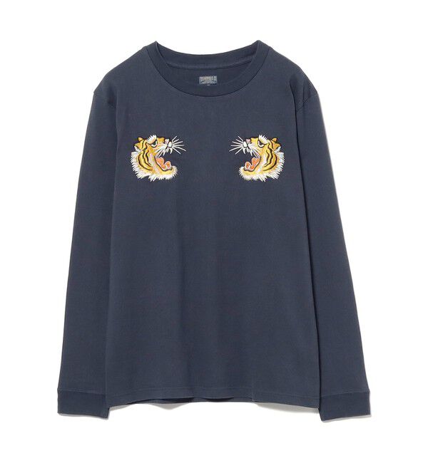 BEAMSBOY「テーラー東洋 / SUKA T-SHIRT EMBROIDERED &ldquo;TIGER&rdquo;」|Tシャツ・カットソー|NAVY