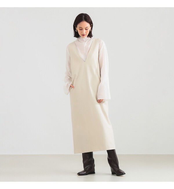 Demi-Luxe BEAMS 「2WAY Vネックワンピース」|ワンピース|