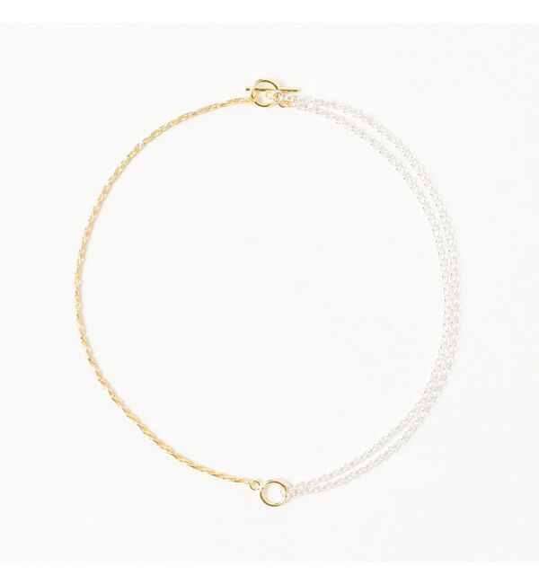 Demi-Luxe BEAMS 「ISOLATION / コンビネーション ロングネックレス シルバー&times;ゴールド ILN-0139」|その他|