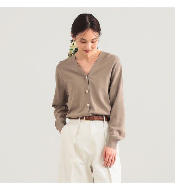 Demi-Luxe BEAMS 「メタルボタン Vネック カーディガン」|ニット・セーター|