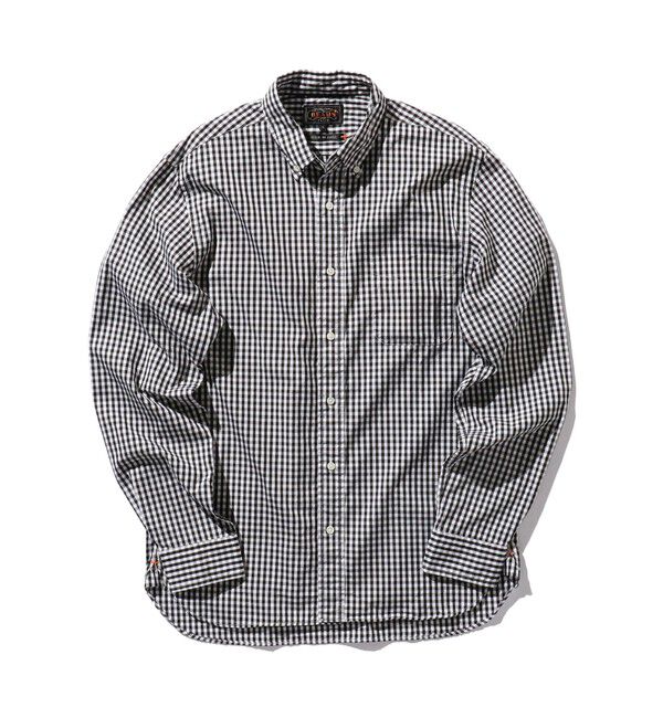 BEAMS PLUS「BEAMS PLUS / ブロード ギンガムチェック ボタンダウンシャツ」|シャツ・ブラウス|BLACK