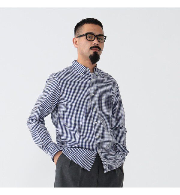 BEAMS PLUS「BEAMS PLUS / ブロード ギンガムチェック ボタンダウンシャツ」|シャツ・ブラウス|