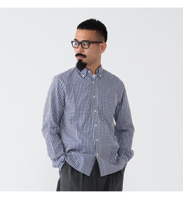 BEAMS PLUS「BEAMS PLUS / ブロード ギンガムチェック ボタンダウンシャツ」|シャツ・ブラウス|
