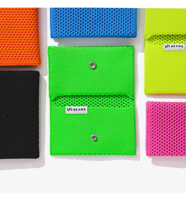 BEAMS「bPr BEAMS / ニット カードケース」|ステーショナリー|GREEN