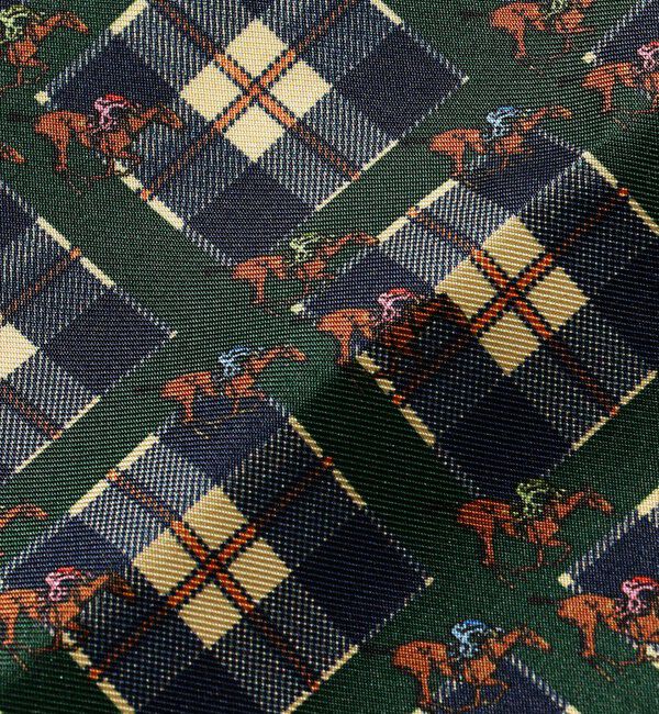 BEAMS PLUS「BEAMS PLUS / ホース &times; チェック プリント チーフ」|ハンカチ|