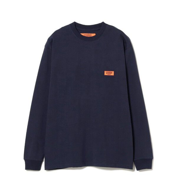 BEAMS「【別注】UNIVERSAL OVERALL / ロゴ ロングスリーブ Tシャツ」|Tシャツ・カットソー|NAVY