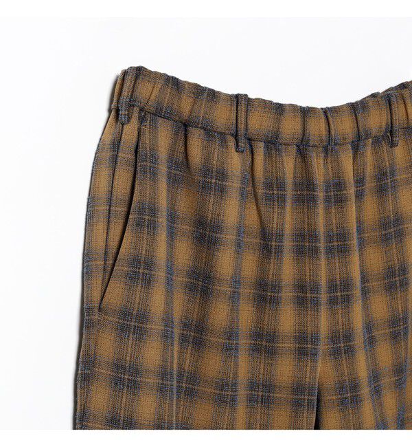 BEAMS「ブークレ チェック イージーパンツ」|チノ|