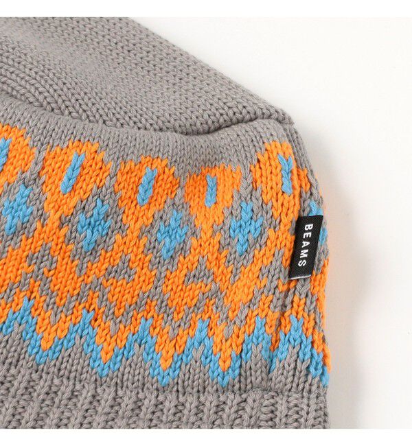 BEAMS「ジャカード ニット バケットハット」|キャップ・キャスケット|