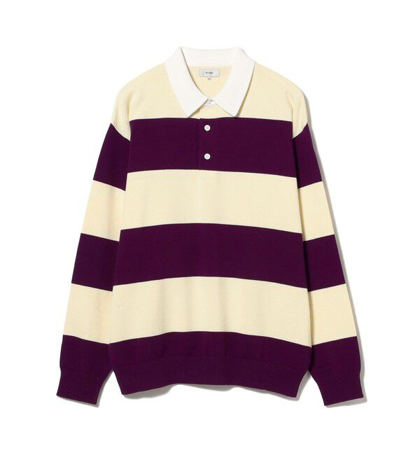 BEAMS「ワイドフィット 7ゲージ ラガー ニットポロシャツ」|ニット・セーター|